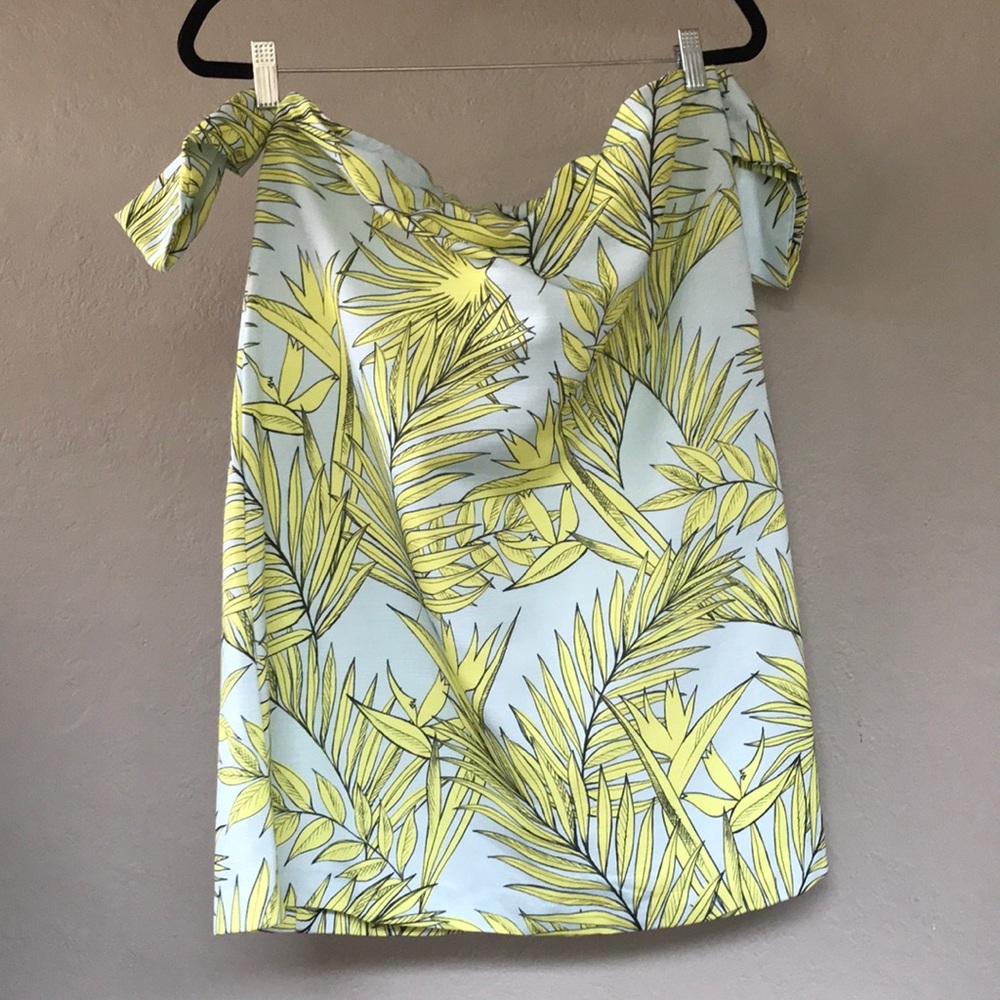 ASOS off the shoulder tropical mini dress